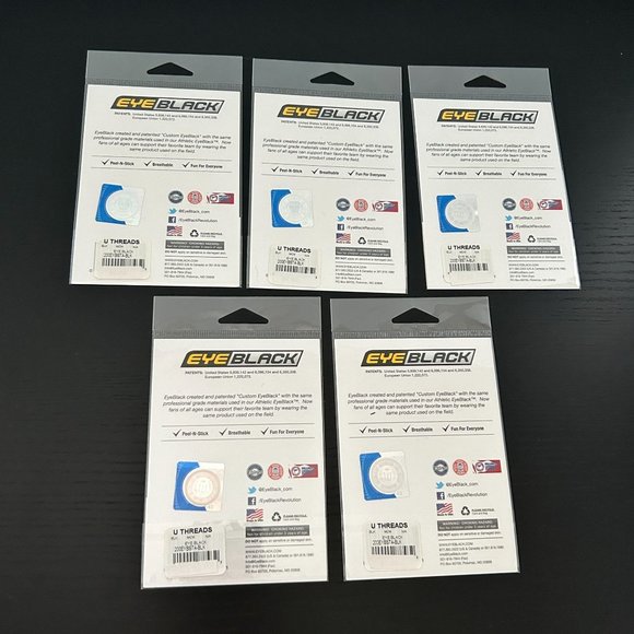 Lot of 5 EyeBlack Stanford University Under Eye Game Fan Sticker College Black - Picture 6 of 10